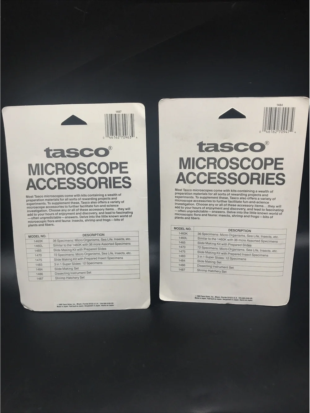 Vtg Tasco Slide Making Kit Shrimp Hatchery Set 1484 1487 1989 Methyl Blue